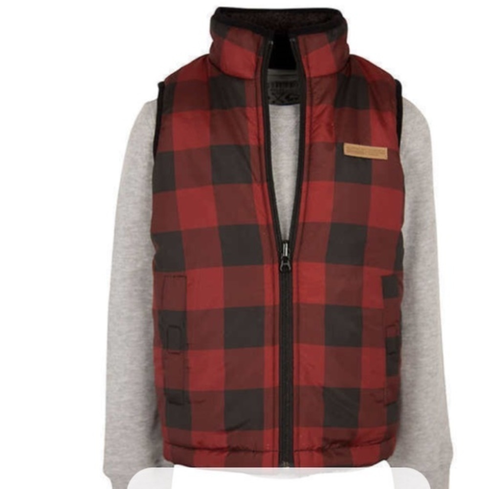 BUFFALO David Bitton Reversible Buffalo Plaid - Sherpa Puffer Vest